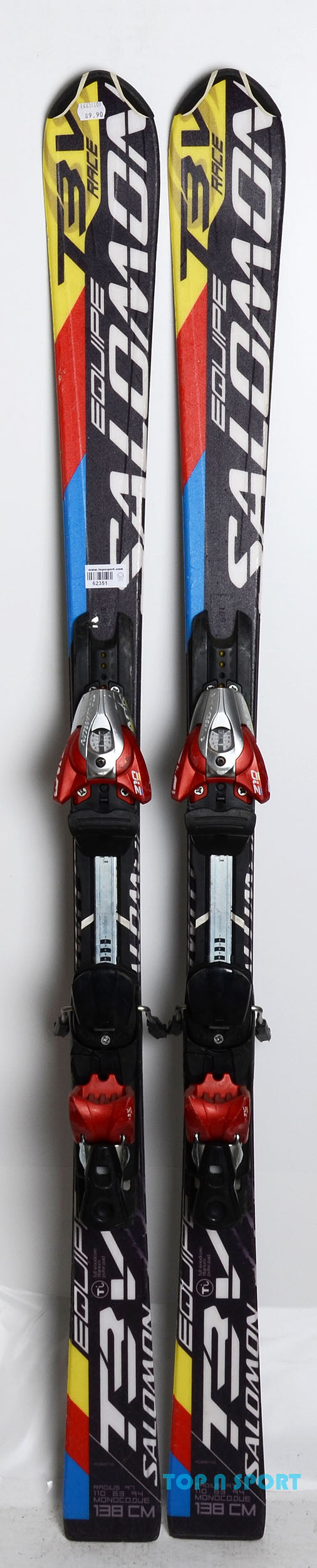 Salomon EQUIPE T 3V RACE - skis d'occasion Junior