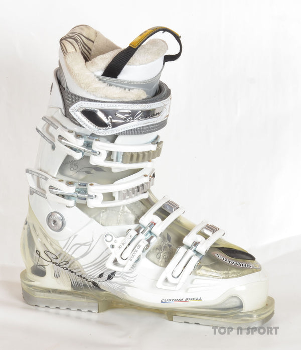 Salomon IDOL 8 CS white - chaussures de ski d'occasion Femme