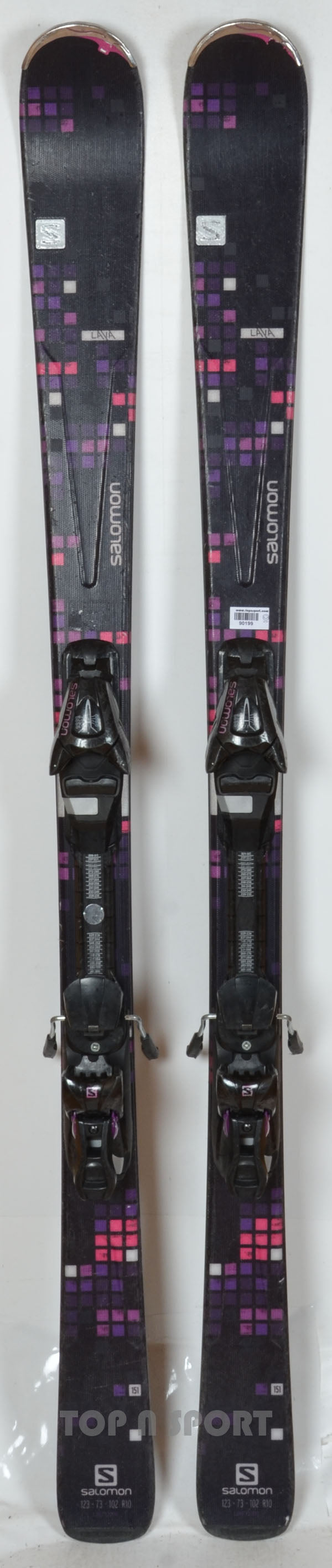 Salomon LAVA black - skis d'occasion Femme