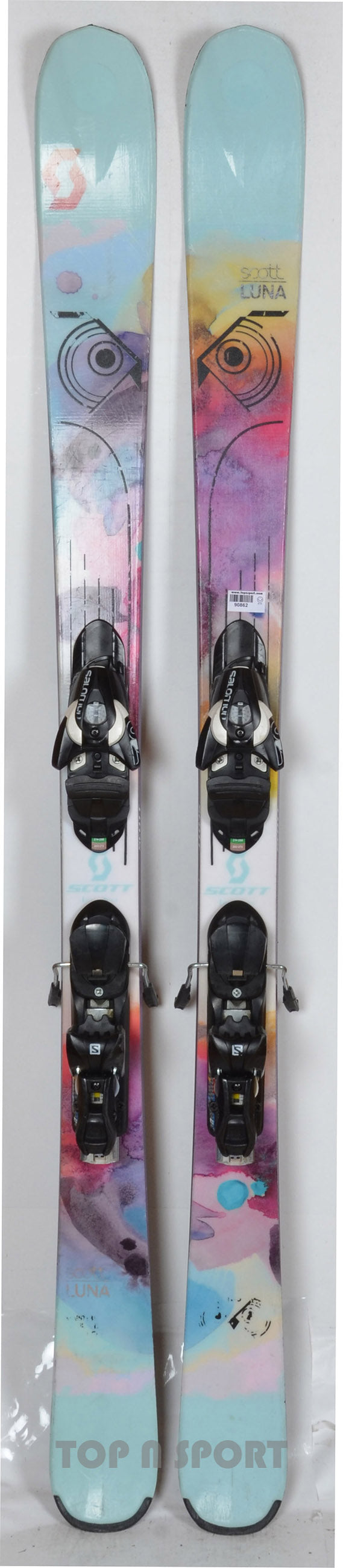 Scott LUNA purple - skis d'occasion Femme