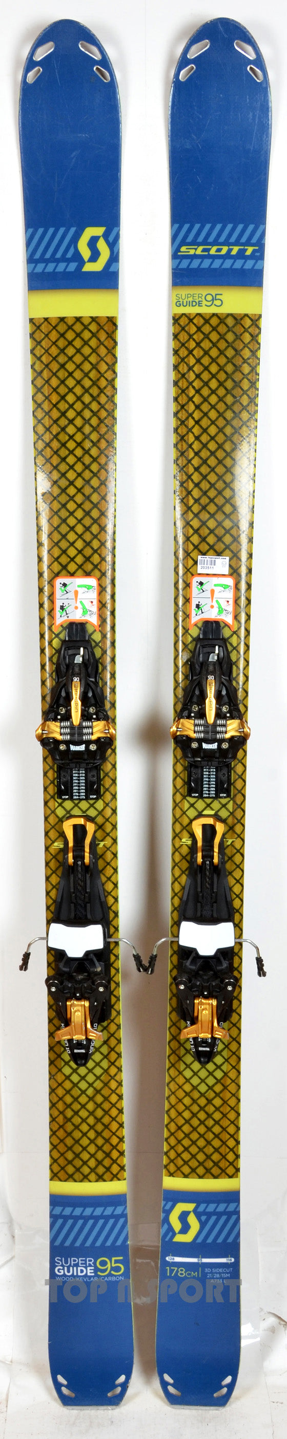 Scott SUPERGUIDE 95 + Fixations Maker Kingpin 13 - skis d'occasion