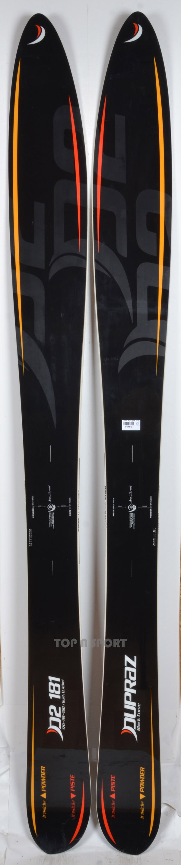 Skis neufs Dupraz D2 BLACK CURVE (skis nus) - neuf déstockage