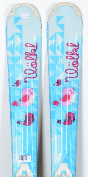Ski Volkl Chica Junior 81-90cm - Fixations Incluses - Occasion - Bleu