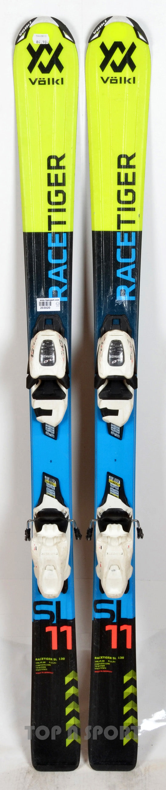 Völkl RACETIGER SL MOTION JR black/yellow - skis d'occasion Junior