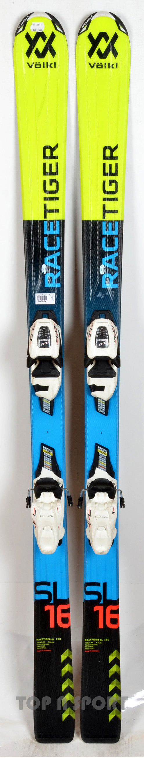 Völkl RACETIGER SL MOTION JR black/yellow - skis d'occasion Junior