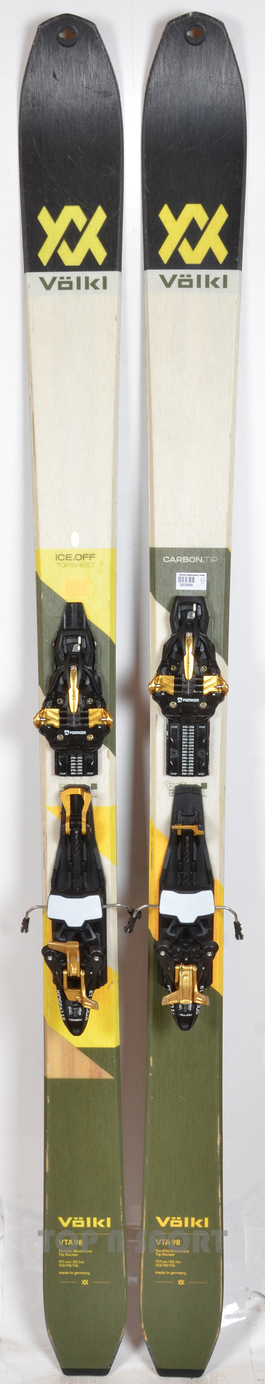 Völkl VTA 98 + Fixations Marker Kingpin 13 - skis d'occasion