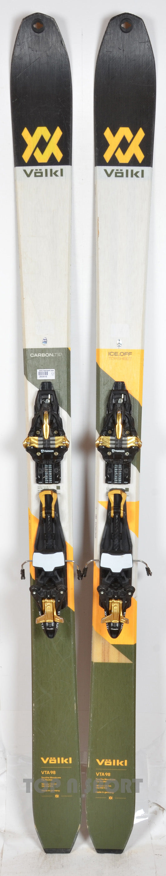 Völkl VTA 98 + Fixations Marker Kingpin 13 - skis d'occasion