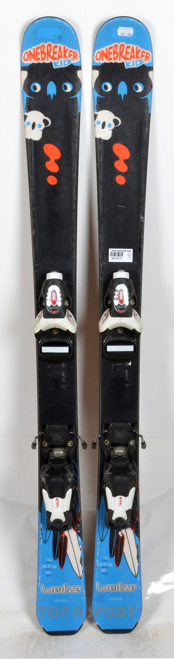 Wedze ONEBREAKER KID black - skis d'occasion Junior